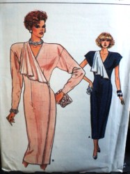 9805 VOG STRT LONG WRAP TIE LAPEL DRESS PATTERN 6-10, 12-16